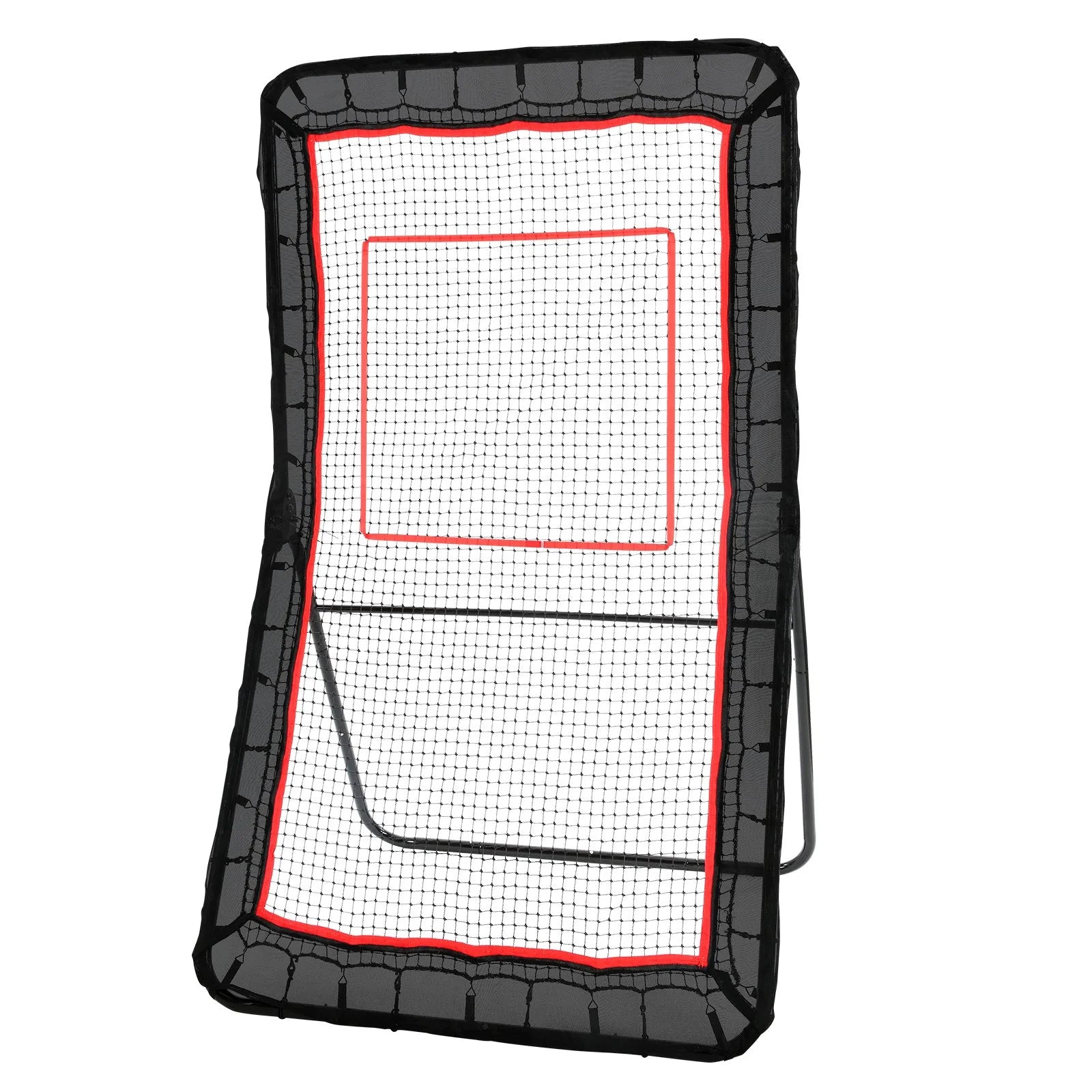 VEVOR Lacrosse Rebounder for Backyard, 4X7 Ft Volleyball Bounce Back Net, Pitchback Throwback Baseball Softball Return Training Screen, Adjustable Angle Shooting Practice Training Wall with Target