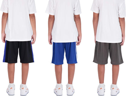 Boys Shorts for Kids 3-Pack Basketball Shorts for Boys Basketball and Sports