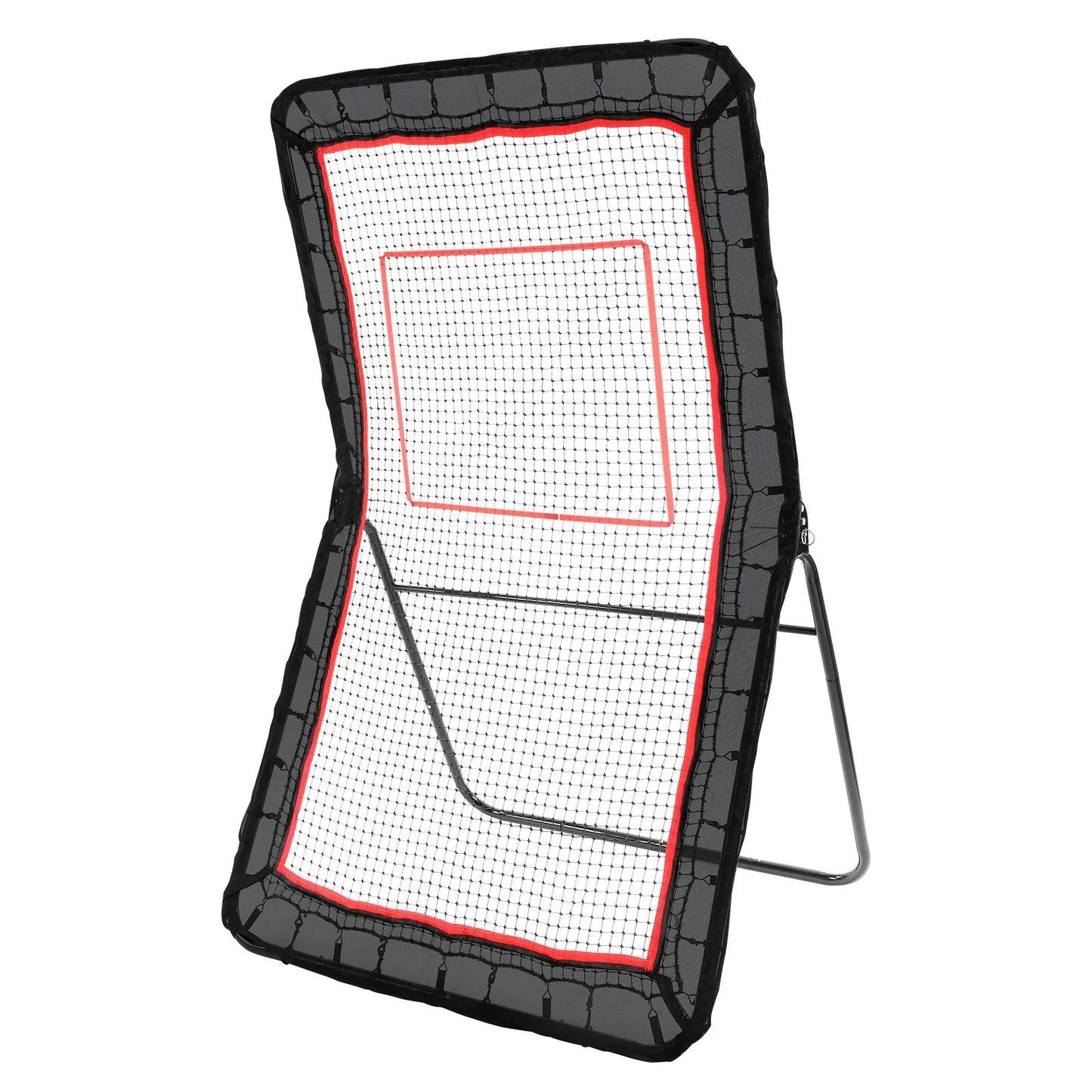 VEVOR Lacrosse Rebounder for Backyard, 4X7 Ft Volleyball Bounce Back Net, Pitchback Throwback Baseball Softball Return Training Screen, Adjustable Angle Shooting Practice Training Wall with Target